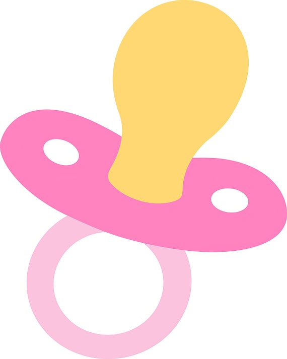 Pink Pacifier Baby Shower Birthday ~ Edible 2D Fondant Birthday Cake/Cupcake Topper ~ D6680