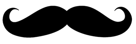 Mustache ~ Edible 2D Fondant Birthday Cake/Cupcake Topper ~ D345