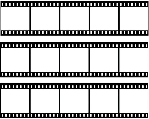 Film Strip Movie Hollywood Birthday - Side Strips - 2D Edible Fondant Cake Side Toppers - Decorate The Sides of Your Cake! - D24159