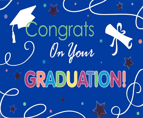 Congrats On Your Graduation ~ Edible 2D Fondant Birthday Cake/Cupcake Topper ~ D1376