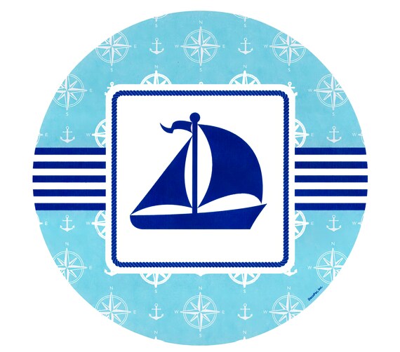 Sail Boat Summer Birthday ~ Edible 2D Fondant Birthday Cake/Cupcake Topper ~ D22211