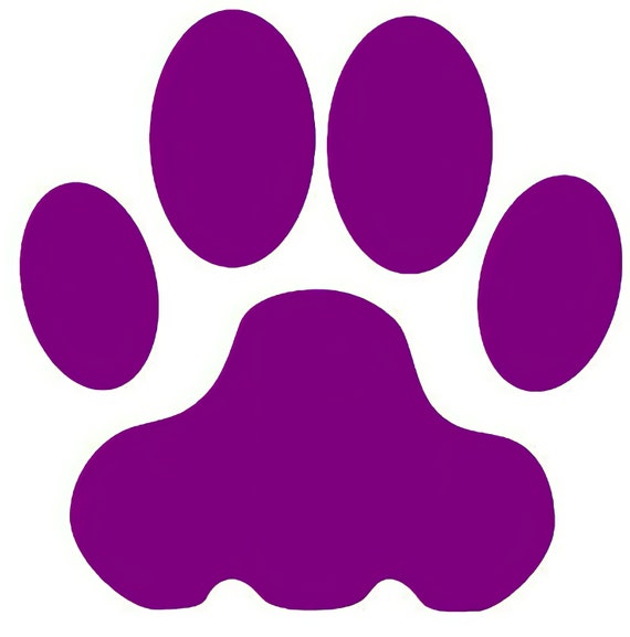 Purple Panther Tiger Paw Birthday ~ Edible 2D Fondant Birthday Cake/Cupcake Topper ~ D22949