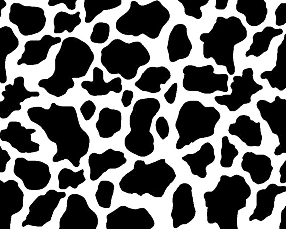 Cow Print - Background Birthday ~ Edible 2D Fondant Birthday Cake/Cupcake Topper ~ D293