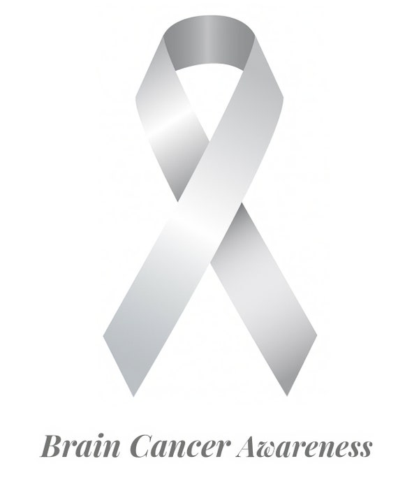 Brain Cancer Awareness Ribbon ~ Edible 2D Fondant Birthday Cake/Cupcake Topper ~ D24513