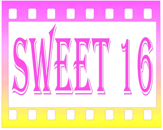 Sweet 16 Birthday ~ Edible 2D Fondant Birthday Cake/Cupcake Topper ~ D21832