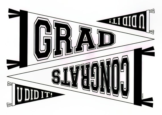 Congrats Grad Graduation ~ Edible 2D Fondant Birthday Cake/Cupcake Topper ~ D22351
