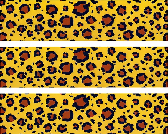 Leopard Print - Side Strips ~ Edible 2D Fondant Birthday Cake Side Toppers ~ D284