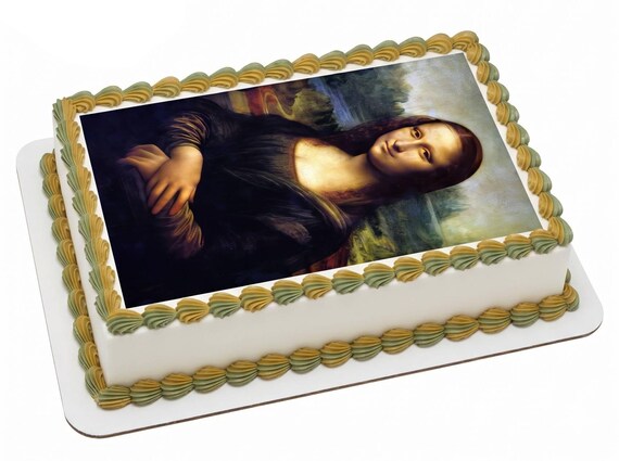 Mona Lisa Edible Cake Topper, Da Vinci Fine Art Frosting Sheet Image, Artist Birthday ~ D20743