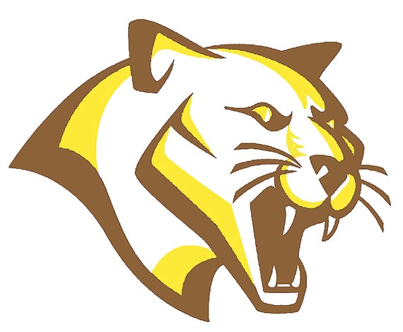 Brown & Gold Cougar Panther Team Mascot ~ Edible 2D Fondant Birthday Cake/Cupcake Topper ~ D10008