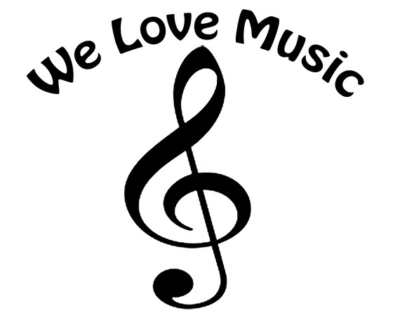 We Love Music Notes Band Birthday ~ Edible 2D Fondant Birthday Cake/Cupcake Topper ~ D22701
