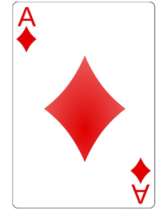 Ace of Diamonds Poker Card Las Vegas Casino Birthday ~ Edible 2D Fondant Birthday Cake/Cupcake Topper ~ D21956