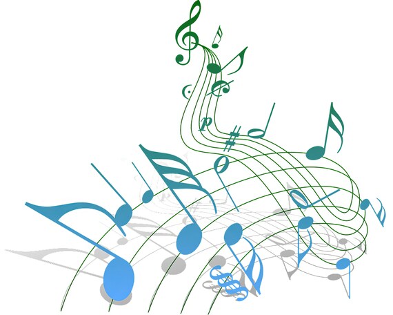 Musical Notes Band Happy Birthday ~ Edible 2D Fondant Birthday Cake/Cupcake Topper ~ D22861