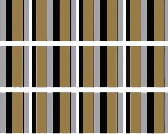 Black and Gold Border - Birthday Background - Side Strips ~ Edible 2D Fondant Birthday Cake Side Toppers ~ D219