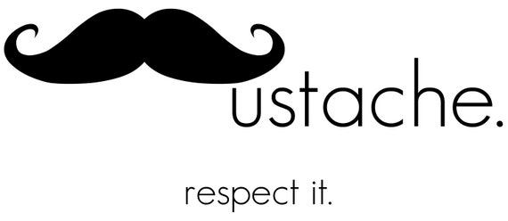 Respect The Mustache ~ Edible 2D Fondant Birthday Cake/Cupcake Topper ~ D343