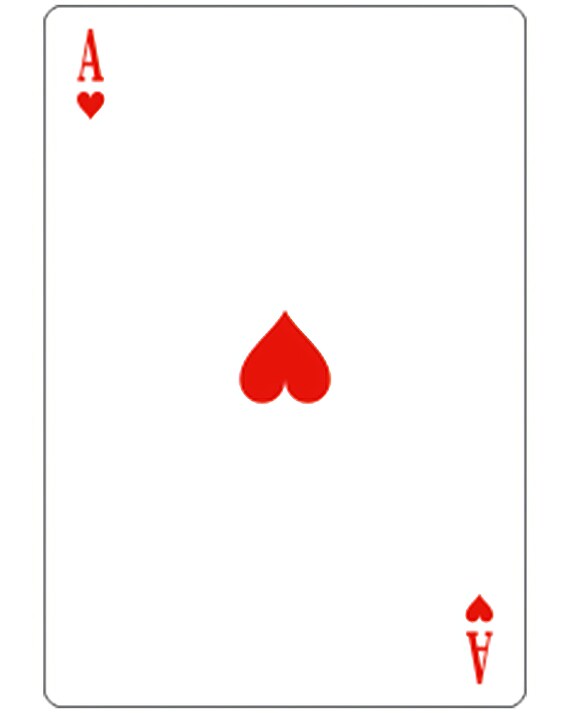 Ace of Hearts Poker Card Las Vegas Casino Birthday ~ Edible 2D Fondant Birthday Cake/Cupcake Topper ~ D21951