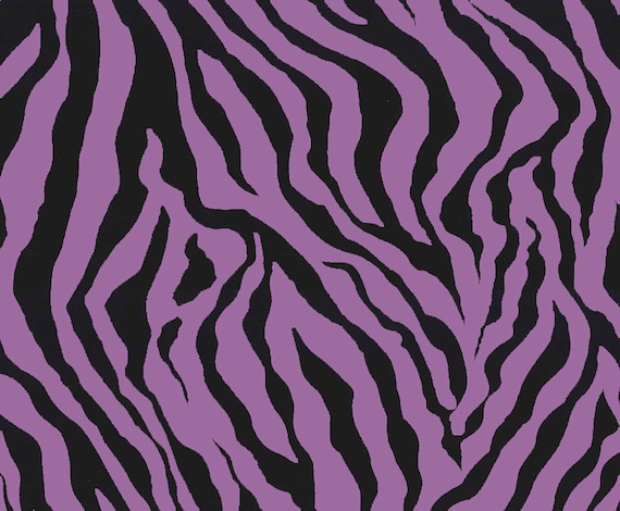 Medium Purple Zebra Print - Background Birthday ~ Edible 2D Fondant Birthday Cake/Cupcake Topper ~ D10086