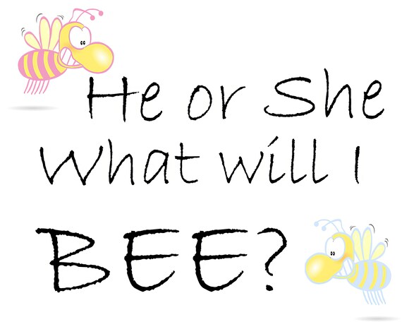 She or He? Gender Party Baby Shower Birthday ~ Edible 2D Fondant Birthday Cake/Cupcake Topper ~ D22090