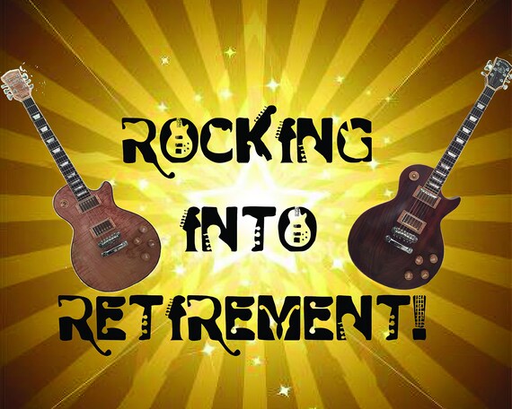 Rocking Into Retirement ~ Edible 2D Fondant Birthday Cake/Cupcake Topper ~ D20789