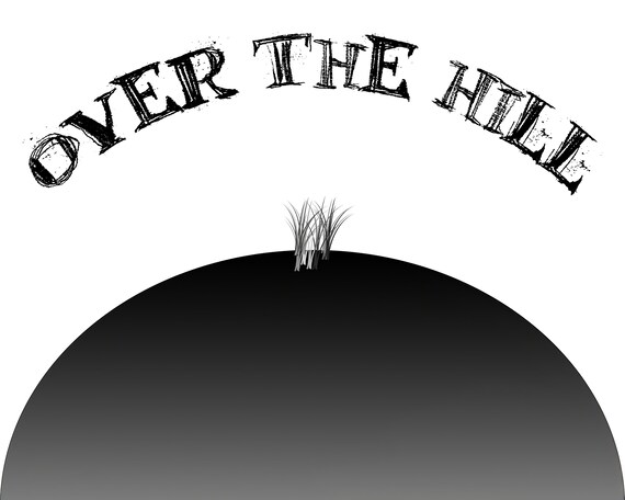 Over The Hill Birthday ~ Edible 2D Fondant Birthday Cake/Cupcake Topper ~ D21825