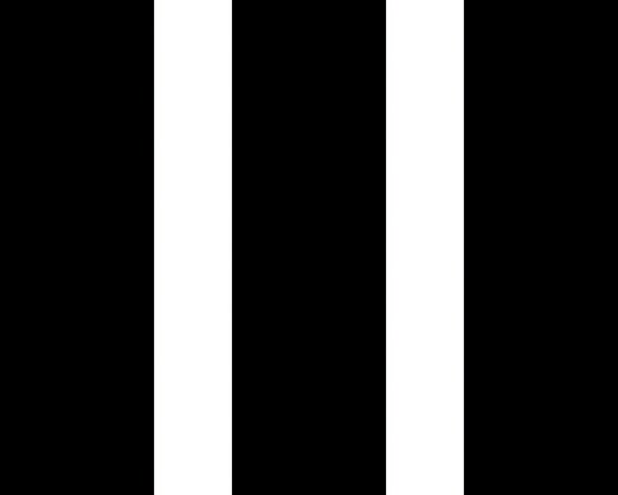 Black & White Stripes Birthday ~ Edible 2D Fondant Birthday Cake/Cupcake Topper ~ D22490