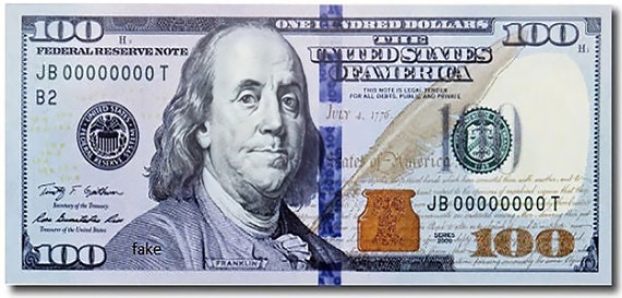 One Hundred Dollar Bill Background ~ Edible 2D Fondant Birthday Cake/Cupcake Topper ~ D21383