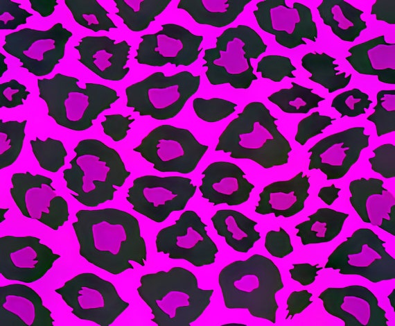 Hot Pink Cheetah Print - Background Birthday ~ Edible 2D Fondant Birthday Cake/Cupcake Topper ~ D9777