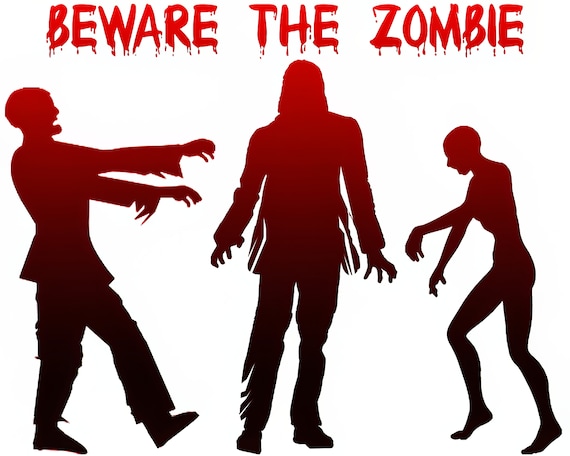 Halloween Beware of the Zombies Birthday ~ Edible 2D Fondant Birthday Cake/Cupcake Topper ~ D21637