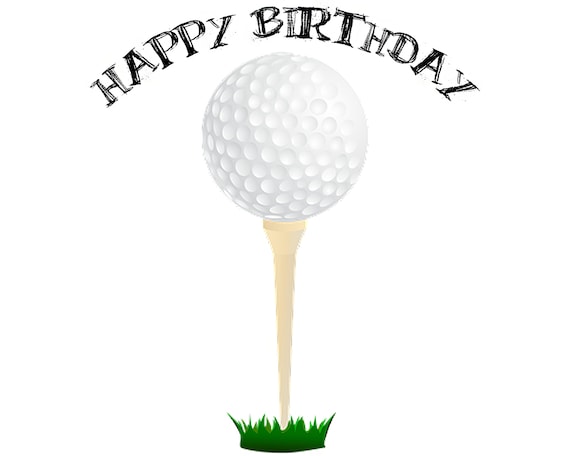 Golf Happy Birthday ~ Edible 2D Fondant Birthday Cake/Cupcake Topper ~ D22748