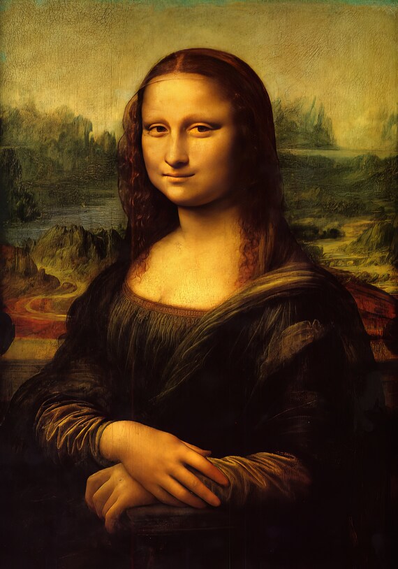 Da Vinci Mona Lisa ~ Edible 2D Fondant Birthday Cake/Cupcake Topper ~ D20743