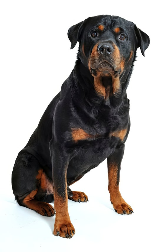 Rottweiler Dog Birthday ~ Edible 2D Fondant Birthday Cake/Cupcake Topper ~ D6731