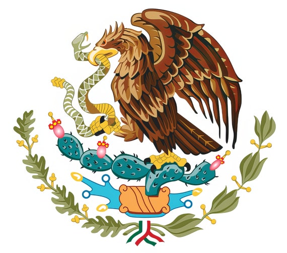 Mexican Flag Eagle Birthday ~ Edible 2D Fondant Birthday Cake/Cupcake Topper ~ D24172
