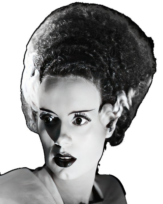 Bride of Frankenstein Halloween Monster Party Birthday ~ Edible 2D Fondant Birthday Cake/Cupcake Topper ~ D24768