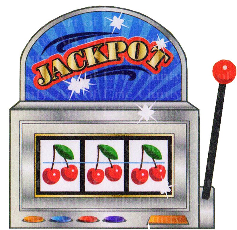Jackpot Casino Slot Machine Birthday Edible 2D Fondant