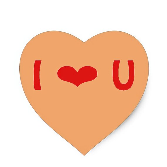Valentine's Day I Love You Heart ~ Edible 2D Fondant Birthday Cake/Cupcake Topper ~ D24671
