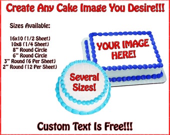 Create Your Own 2D Custom Edible Fondant Cake or Cupcakes Topper For Birthdays and Parties! Look Like An All-star!