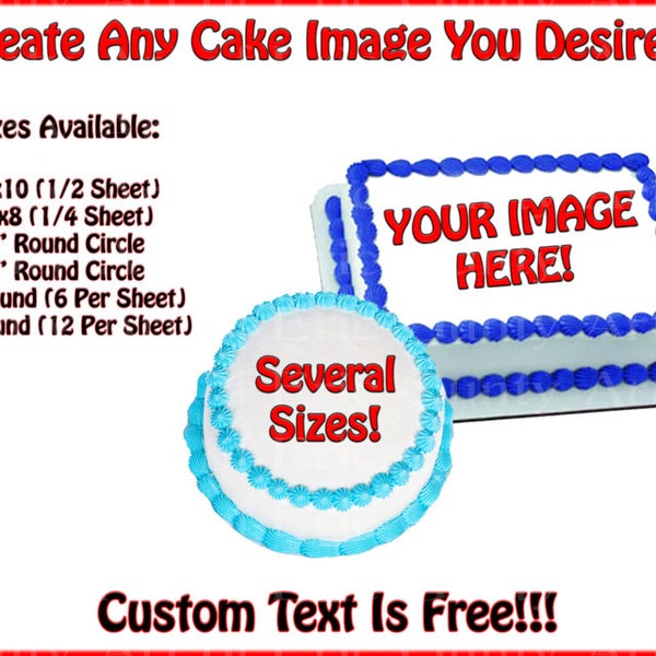 Create Your Own 2D Custom Edible Fondant Cake or Cupcakes Topper For Birthdays and Parties! Look Like An All-star!