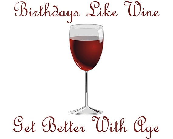 Wine Glasses Birthday ~ Edible 2D Fondant Birthday Cake/Cupcake Topper ~ D21978