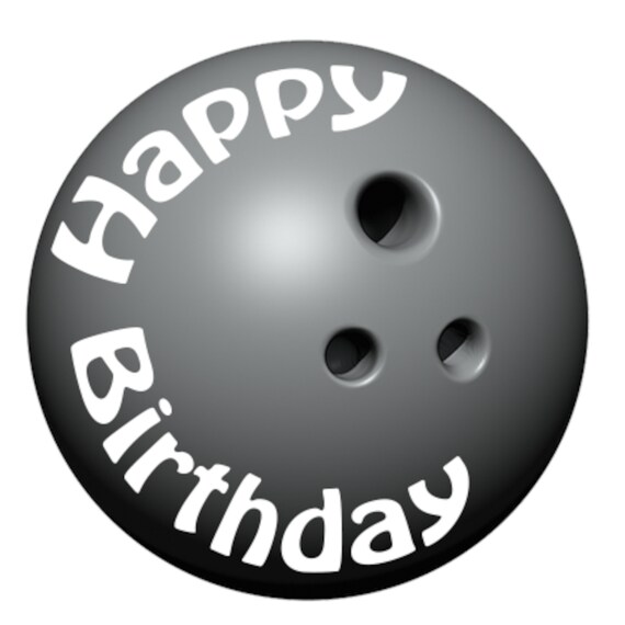 Bowling League Birthday ~ Edible 2D Fondant Birthday Cake/Cupcake Topper ~ D22664