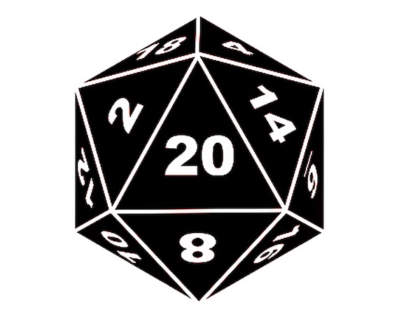 D20 Roleplay Game Dice Birthday ~ Edible 2D Fondant Birthday Cake/Cupcake Topper ~ D22910