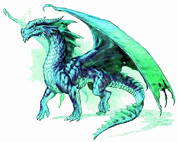 Green Dragon Birthday ~ Edible 2D Fondant Birthday Cake/Cupcake Topper ~ D20662