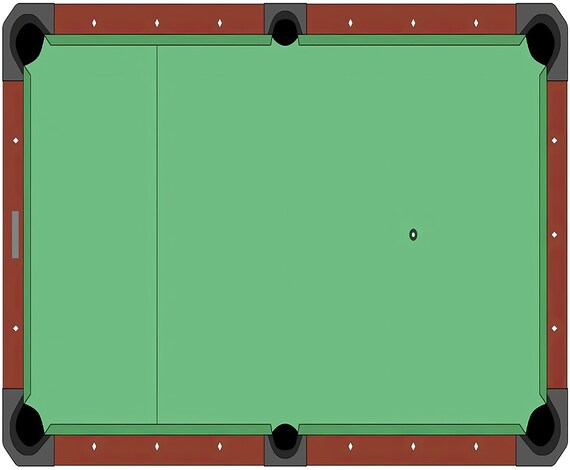 Billiards Pool Table Birthday ~ Edible 2D Fondant Birthday Cake/Cupcake Topper ~ D865