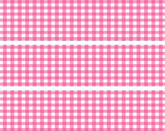 Cumpleaños de Baby Shower rosa para niña - Tiras laterales ~ Adornos laterales comestibles para pastel de cumpleaños con fondant 2D ~ D22794