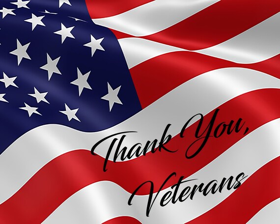 US Flag Veterans Day Birthday ~ Edible 2D Fondant Birthday Cake/Cupcake Topper ~ D24002