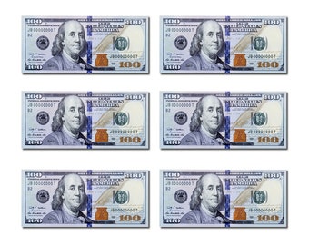 Casino 100 Dollar Bills  Birthday - Side Strips ~ Edible 2D Fondant Birthday Cake Side Toppers ~ D22804