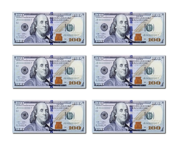 Casino 100 Dollar Bills  Birthday - Side Strips ~ Edible 2D Fondant Birthday Cake Side Toppers ~ D22804