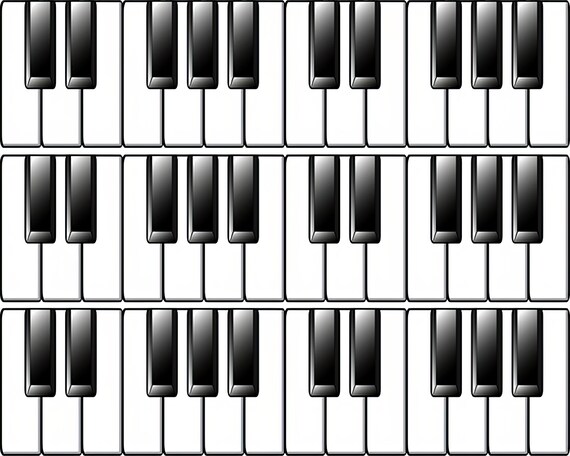 Piano Keyboard Music Band Birthday ~ Edible 2D Fondant Birthday Cake Side Toppers ~ D22845