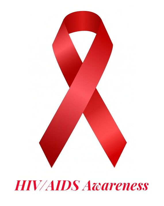 HIV AIDS Awareness Ribbon ~ Edible 2D Fondant Birthday Cake/Cupcake Topper ~ D24509