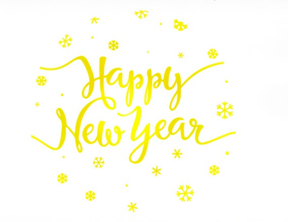 Happy New Year Birthday ~ Edible 2D Fondant Birthday Cake/Cupcake Topper ~ D22329