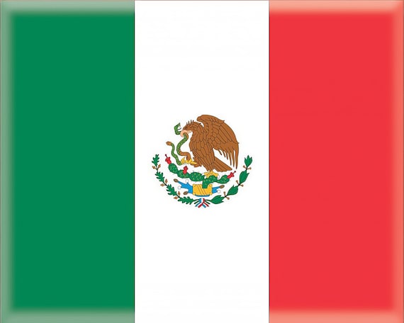 Mexican Flag Birthday ~ Edible 2D Fondant Birthday Cake/Cupcake Topper ~ D7596