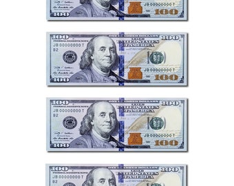 New $100 Edible bills Money Birthday cake topper picture sugar paper DOLLARS
